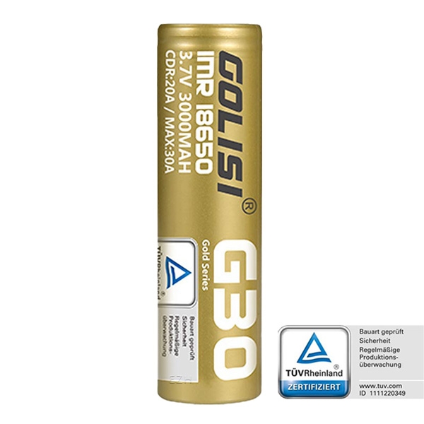 Golisi G30 - 18650 Battery incl. Transport Case